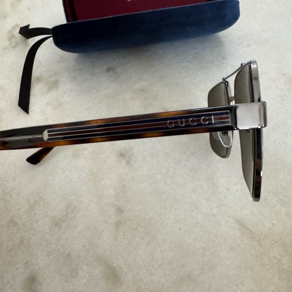 GUCCI Sunglasses Brown/Gunmetal Gray BRAND NEW - Picture 5 of 8